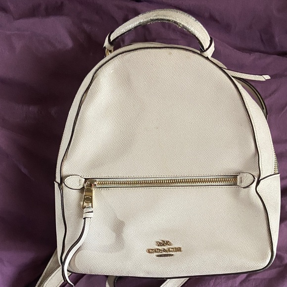 Coach Ivory Backpack with Gold Accents - Picture 1 of 6